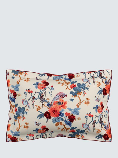 V&A Chinoiserie Floral Cotton Duvet Cover Set - Blue/Multi - Super King