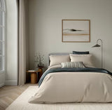 Bedeck of Belfast Emmy Cotton Percale King Size Duvet Cover Set - Mink - Kazoop 