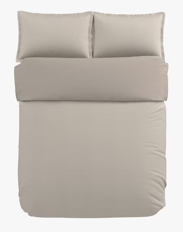 Bedeck of Belfast Emmy Cotton Percale King Size Duvet Cover Set - Mink - Kazoop 