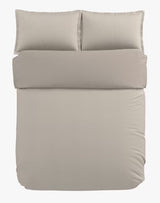 Bedeck of Belfast Emmy Cotton Percale King Size Duvet Cover Set - Mink - Kazoop 