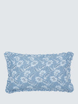 Bedeck of Belfast Floral Cotton Super King Duvet Cover Set - Blue Chambray