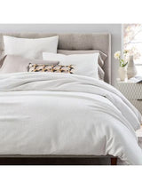 West Elm Cotton Blend Matelasse Lyocell Duvet Cover - White - Super King