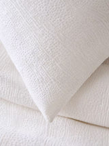 West Elm Cotton Blend Matelasse Lyocell Duvet Cover - White - Super King