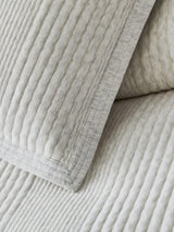 West Elm Organic Cotton Cloud Jersey Ribbed Duvet Cover - Grey - King Size