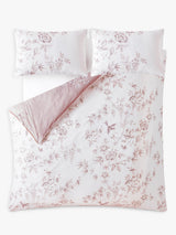 Laura Ashley Rowsham Floral Garden 220TC Cotton Duvet Cover Set King - Blush
