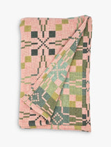 Melin Tregwynt Vintage Star Lambswool Throw Blanket 200 x 120cm - Blossom
