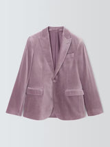 John Lewis Men's Slim Fit Single Breasted Velvet Blazer - Purple Dove - 36R