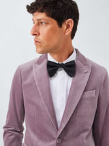 John Lewis Men's Slim Fit Single Breasted Velvet Blazer - Purple Dove - 36R