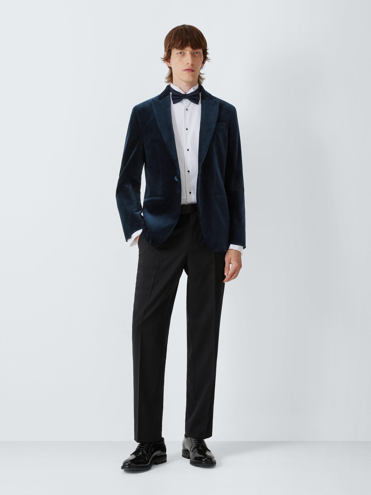 John Lewis Men's Single Breasted Regular Fit Blazer Jacket - 42R - Navy Blue
