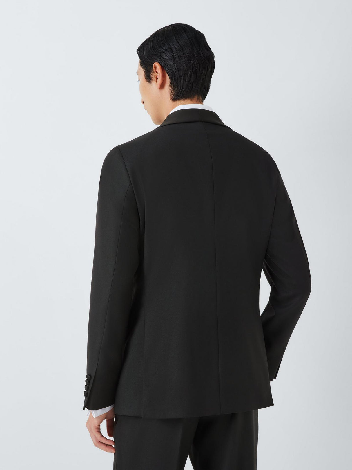 John Lewis Basket Weave Regular Fit Shawl Collar Dinner Jacket - Black - 42R