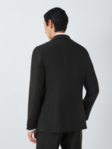 John Lewis Basket Weave Regular Fit Shawl Collar Dinner Jacket - Black - 42R