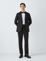 John Lewis Basket Weave Regular Fit Shawl Collar Dinner Jacket - Black - 42R