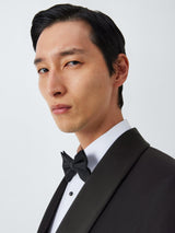 John Lewis Basket Weave Regular Fit Shawl Collar Dinner Jacket - Black - 42R