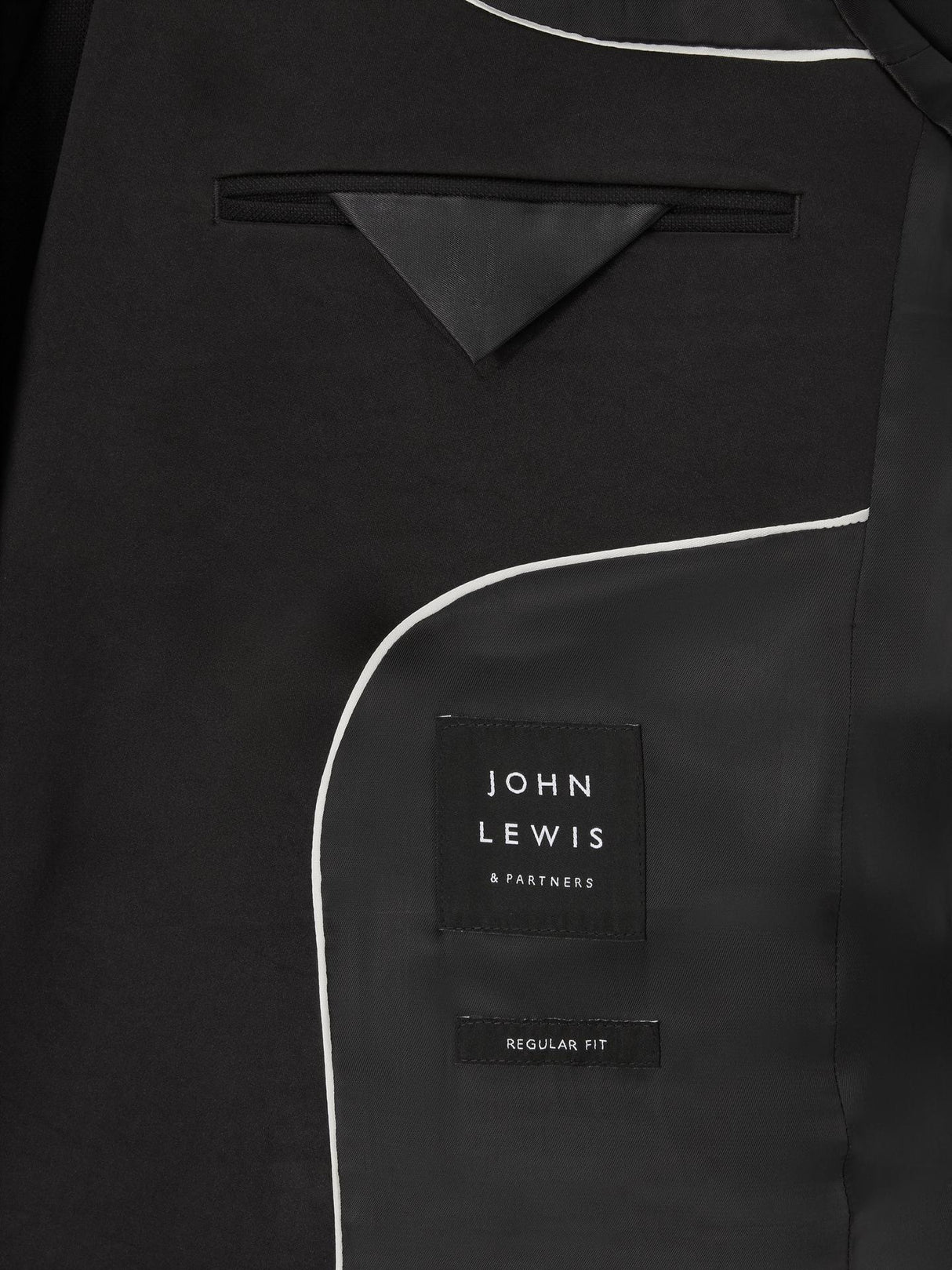 John Lewis Basket Weave Regular Fit Shawl Collar Dinner Jacket - Black - 42R