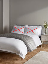 John Lewis Dalton 800 TC Egyptian Cotton Duvet Cover - White - Super King