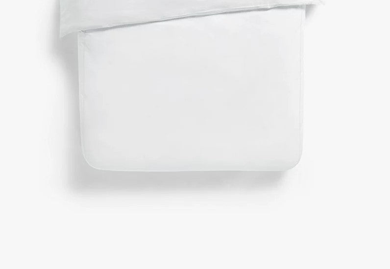 John Lewis Crisp and Fresh Harlow Egyptian Cotton Duvet Cover King - White - Kazoop 