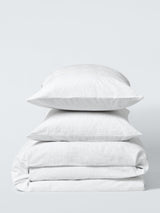 John Lewis Hemsby 200TC Duvet Cover & Pillow Case Set - White - King Size