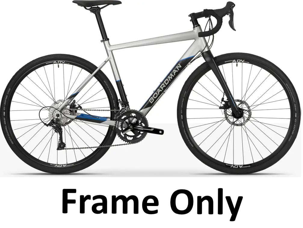 Boardman ADV 8.8 Unisex Adventure Alloy Bike Frame Only Matt Silver X-Large