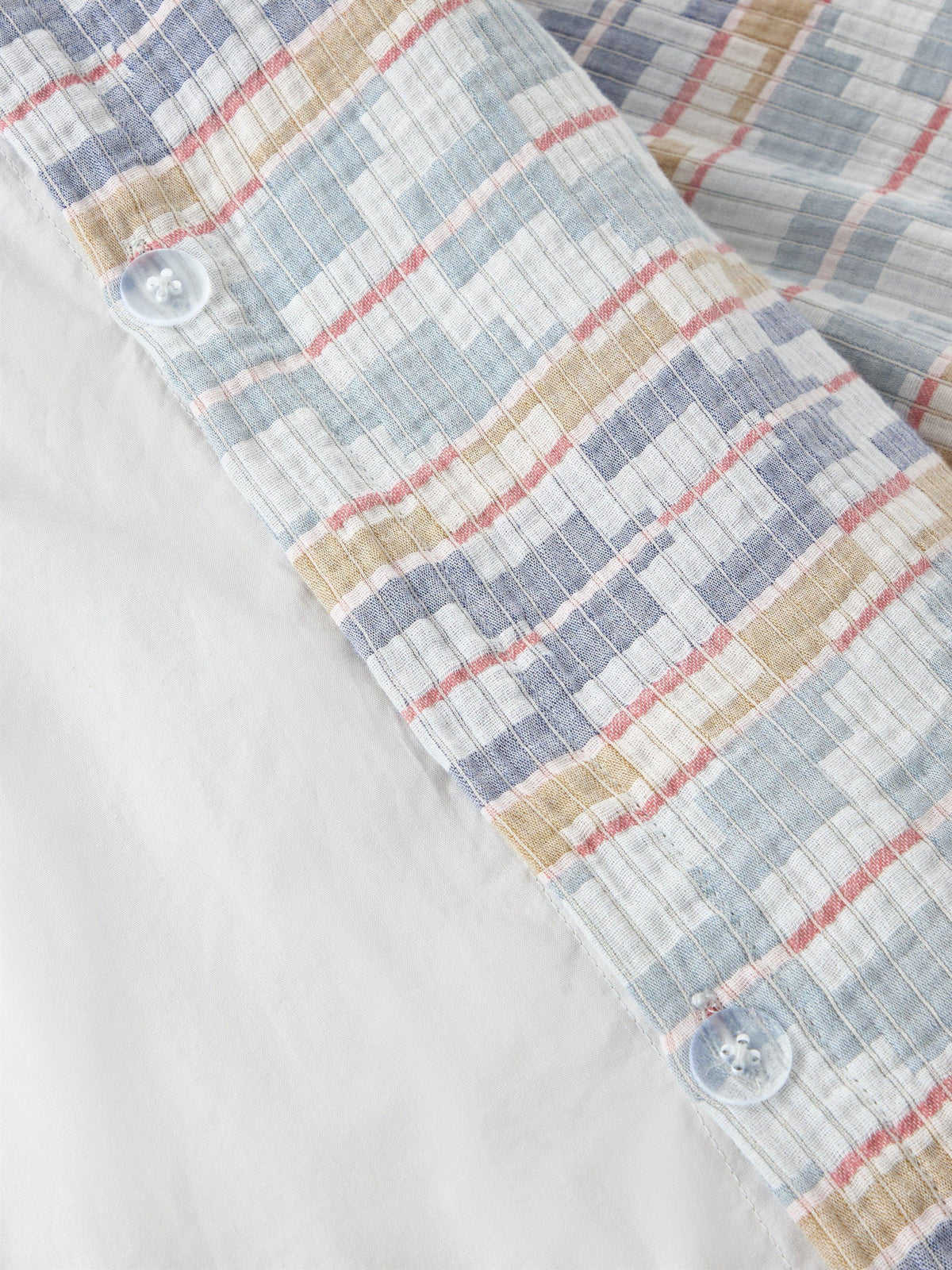 John Lewis Merida Chevron Pure Cotton Jacquard King Duvet Cover Set - Multi