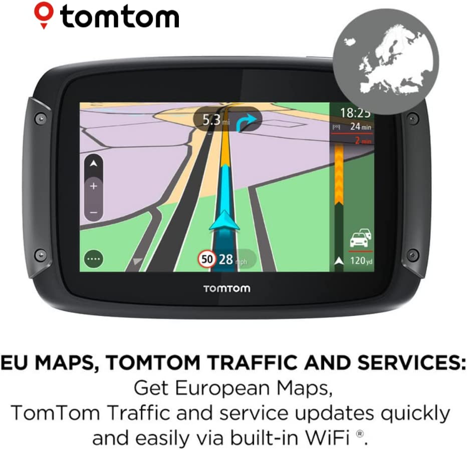 TomTom Rider 500 Motorcycle 4.3" Sat Nav GPS With Europe Maps - Black