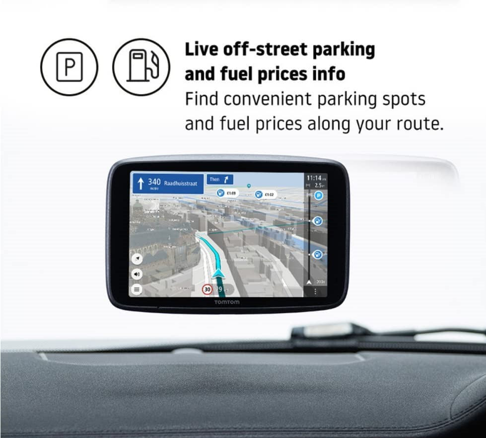 TomTom GO Discover 5" Car Sat Nav World Maps - Black - Kazoop 
