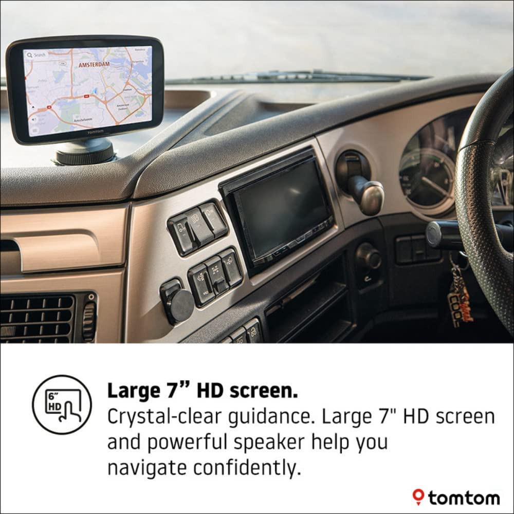 TomTom GO Expert 7" UK ROI Full Europe Truck Sat Nav - Black - Kazoop 
