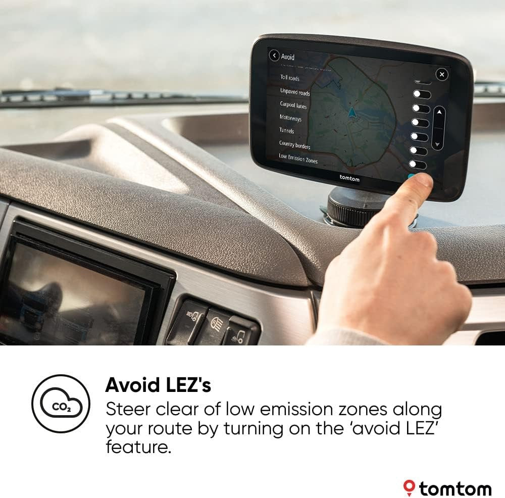 TomTom GO Expert Plus 7'' HD Screen Truck HGV World Maps Sat Nav - Black - Kazoop 
