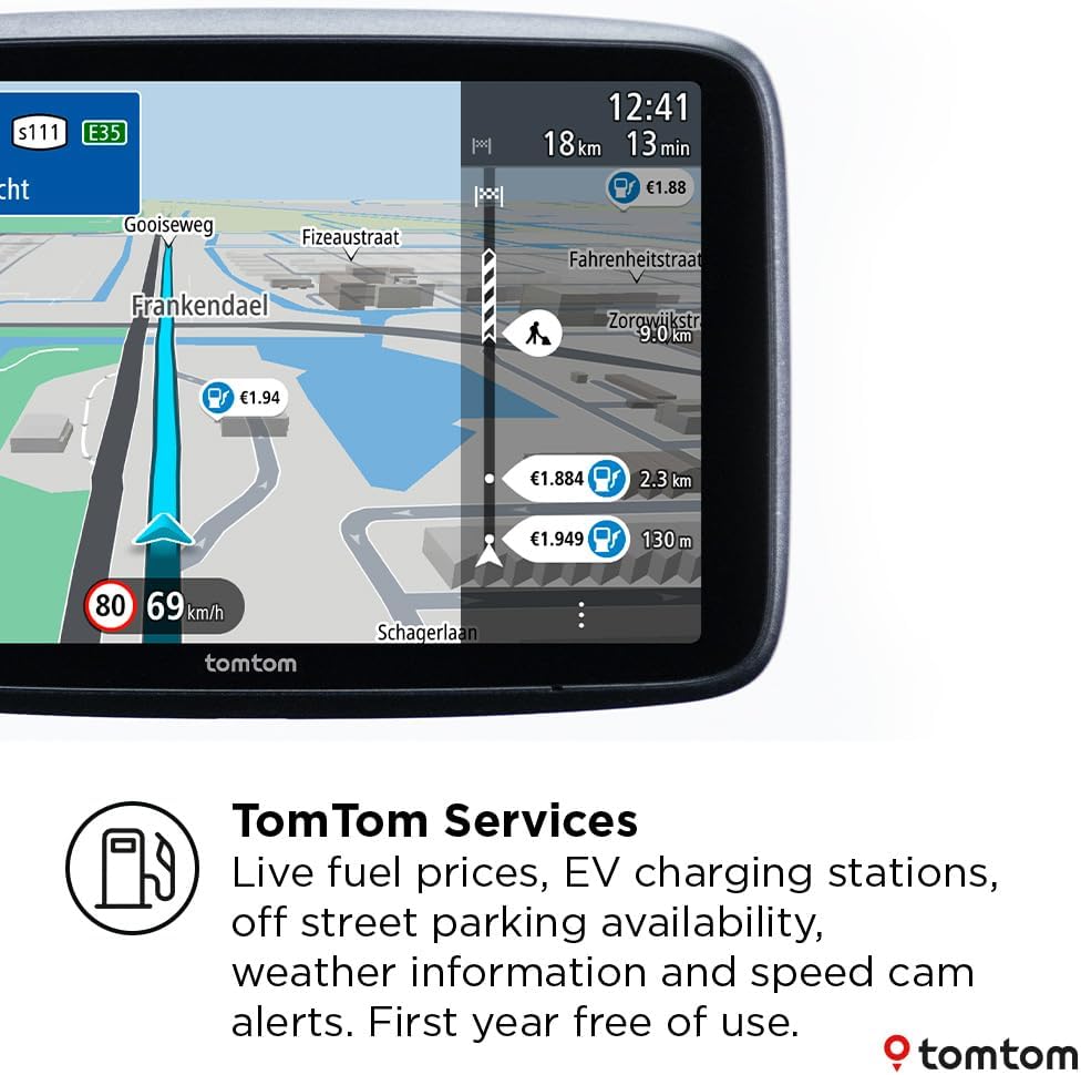 TomTom GO Superior 7'' HD Touchscreen Car Sat Nav - World Maps