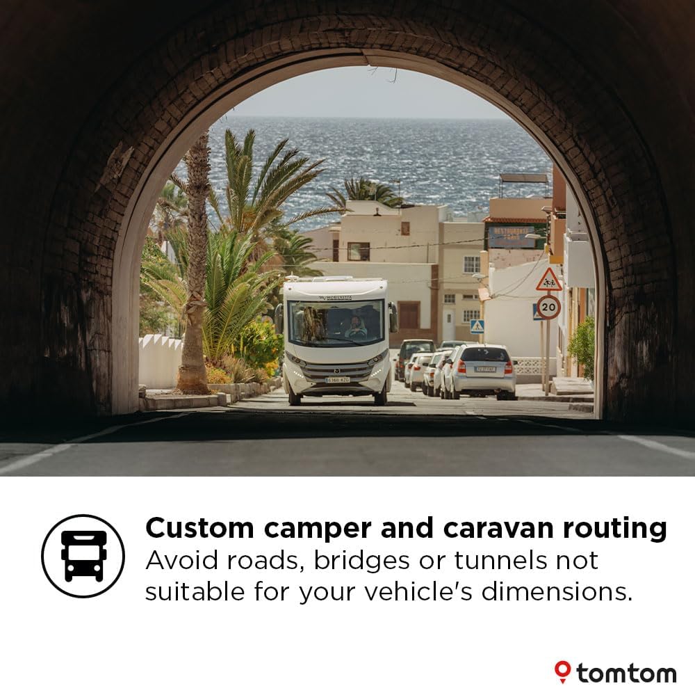 TomTom GO Camper Max 2nd Gen Campervan & Caravan 7'' Sat Nav - World Maps