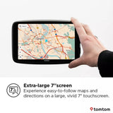 TomTom GO Navigator 7" Car Navigation Screen Real-Time Traffic Europe Maps