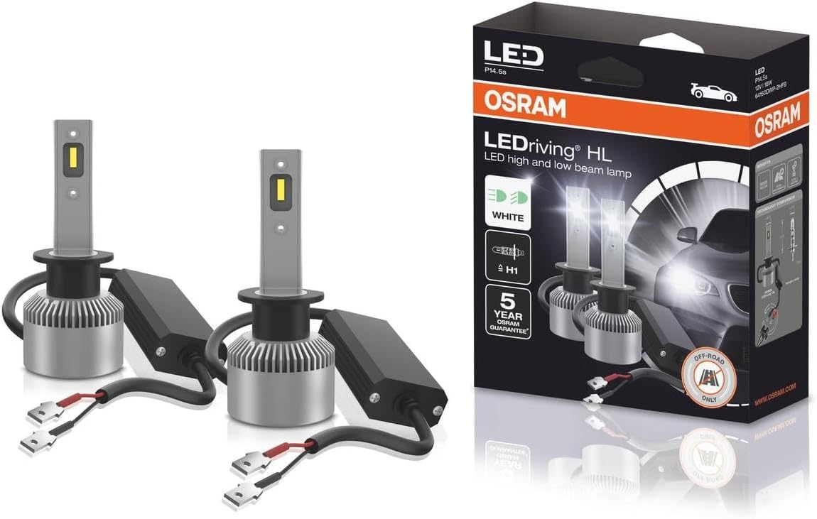 OSRAM LEDriving HL Gen2 H1 6000K 12V LED Headlight Bulb Pair - Cool White