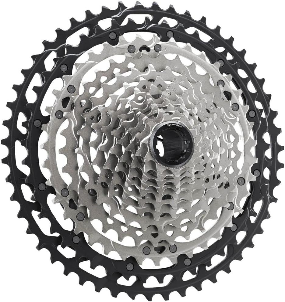 Shimano Bike Spares Deore XT M8100 10-51T 12-Speed Cassette - Black/Silver