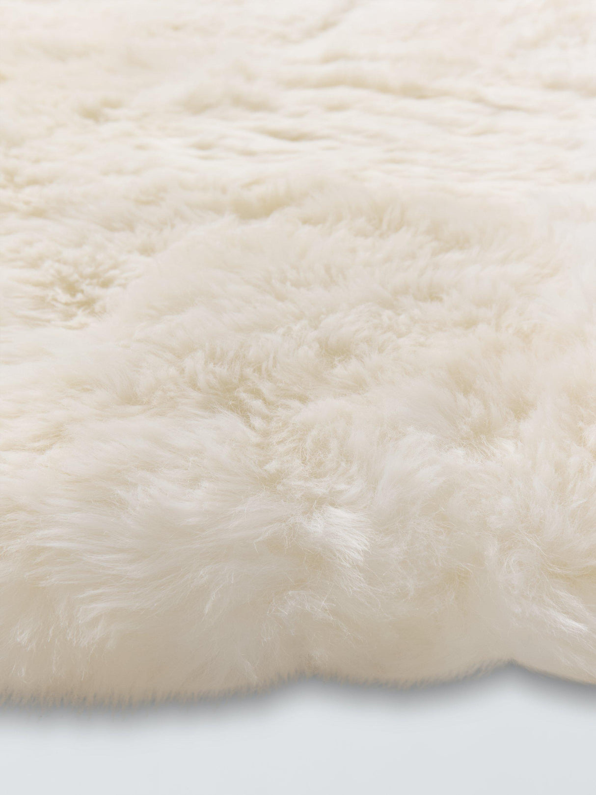 John Lewis Sheepskin Luxury Soft Rectangular Rug L190 x W150cm - Natural