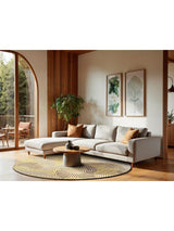 Louis De Poortere Abstract Coral Round Rug Yellow Hippy - Dia.140cm