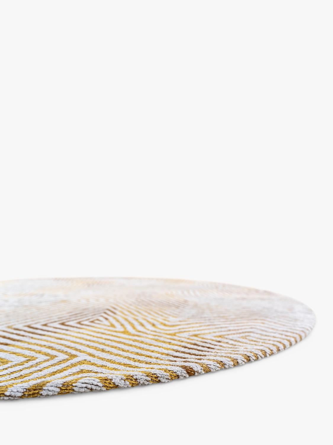Louis De Poortere Abstract Coral Round Rug Yellow Hippy - Dia.140cm