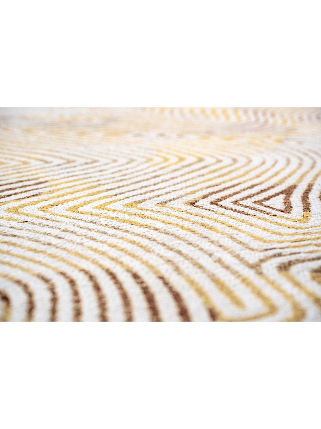 Louis De Poortere Abstract Coral Round Rug Yellow Hippy - Dia.140cm