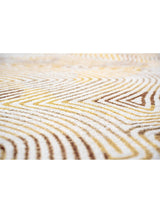 Louis De Poortere Abstract Coral Round Rug Yellow Hippy - Dia.140cm