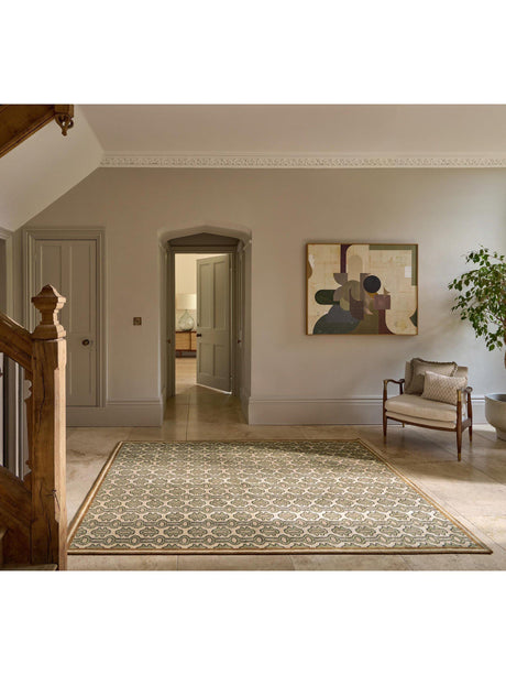 Sanderson Matmi Rectangular Abstract Rug - Avocado Green - L230 x W160cm