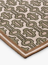 Sanderson Matmi Rectangular Abstract Rug - Avocado Green - L230 x W160cm