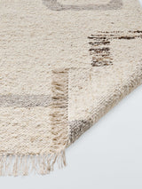 John Lewis Frame Geometric Rectangular Wool Rug Natural/Multi L180xW120cm