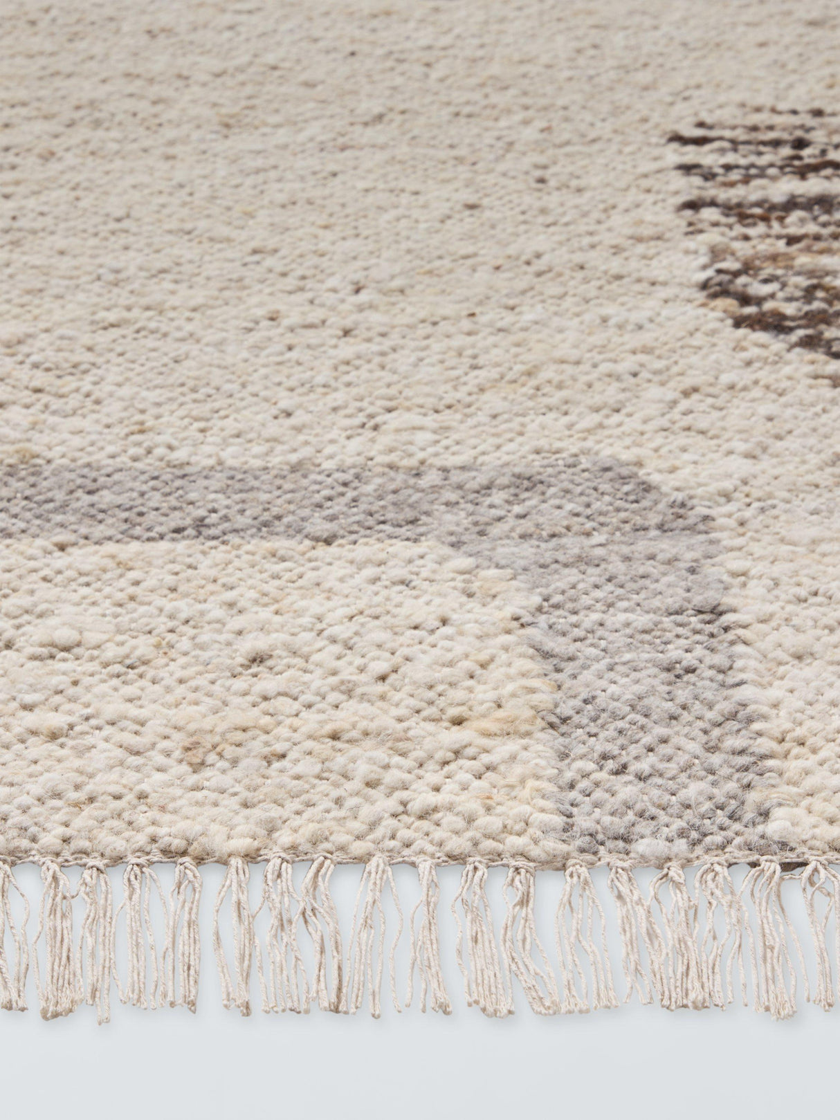 John Lewis Frame Geometric Rectangular Wool Rug Natural/Multi L180xW120cm