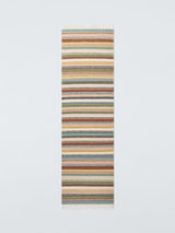 John Lewis Somerton Stripe Wool Rich Runner Rug 240 x 70cm - Natural/Multi