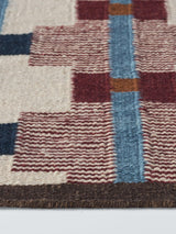 John Lewis Calado Geometric Wool Rich Cotton Rug 240 x 170cm - Burnt Umber