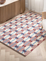 John Lewis Calado Geometric Wool Rich Cotton Rug 240 x 170cm - Burnt Umber