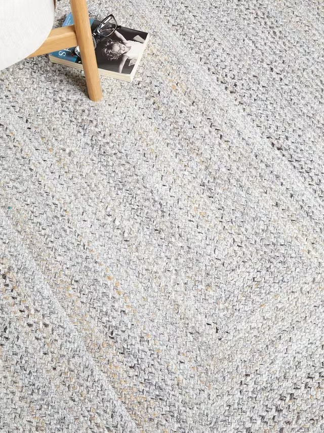 John Lewis Braided Performance Indoor/Outdoor Rug L180 x W120cm -  Marl Grey