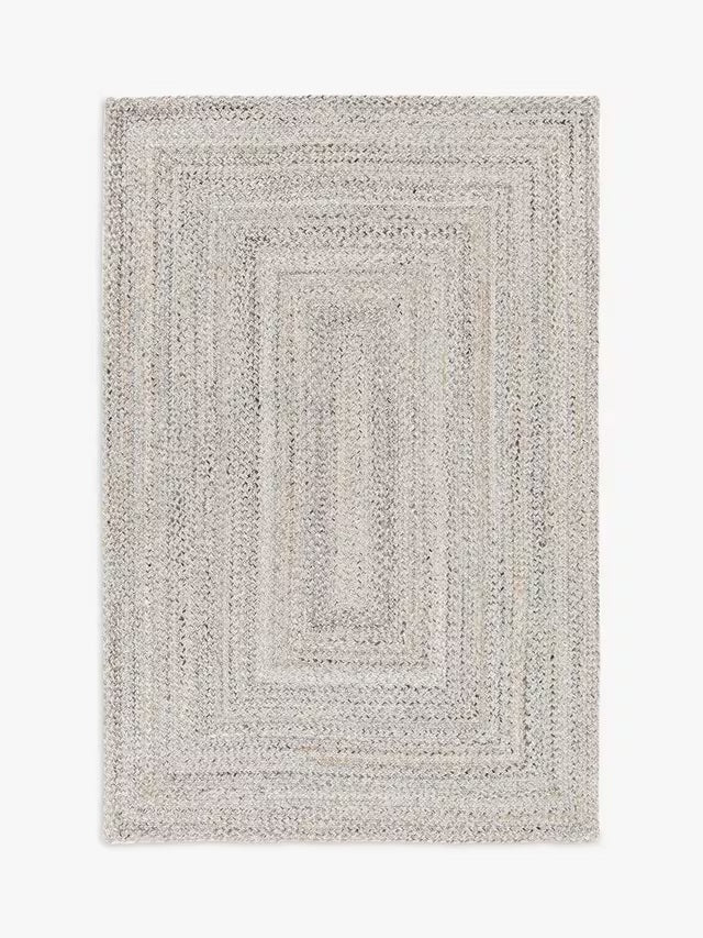 John Lewis Braided Performance Indoor/Outdoor Rug L180 x W120cm -  Marl Grey