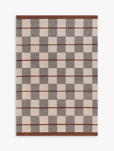 John Lewis Betula Checkerboard Flatweave Rug - Orange/Multi - L180 x W120cm