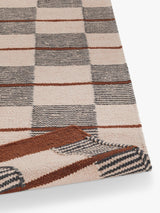 John Lewis Betula Checkerboard Flatweave Rug - Orange/Multi - L180 x W120cm