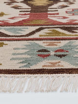 John Lewis Azita Kelim Durable Wool Rich Rug L180 x W120cm - Red/Multicolour