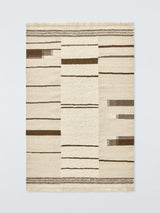 John Lewis Zhala Kelim Pure Wool Abstract Hand Woven Rug 300 x 200cm - Brown